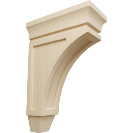 Ekena Millwork 2 3/4"W x 5 1/2"D x 8"H Mini Lucan Wood Corbel, Rubberwood CORW03X06X08LURW